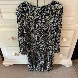 ANN TAYLOR FLORAL LONG SLEEVE DRESS